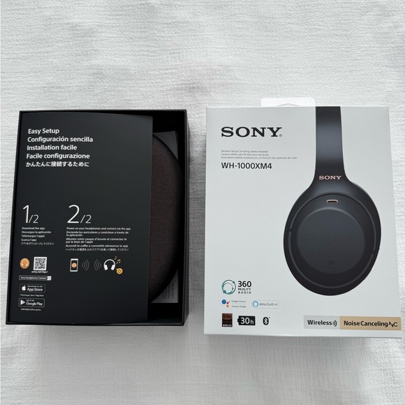 Sony WH-1000XM4 Black Noise-Canceling Headphones like new - Picture 5 of 10